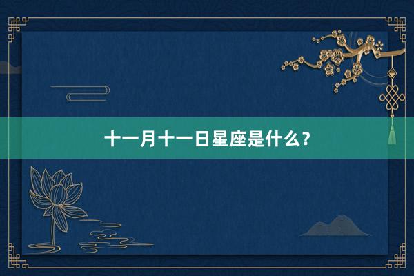 十一月十一日星座是什么？
